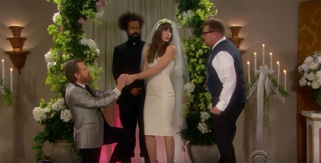 James Corden, Jessica Biel, Bryan Cranston James Corden, Jessica Biel, Bryan Cranston